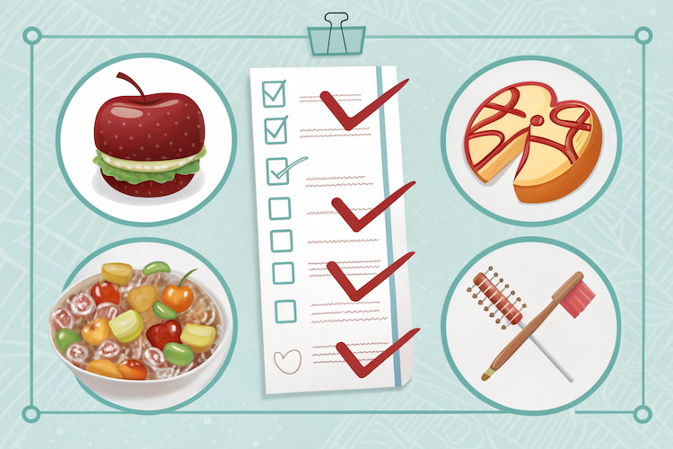 a checklist of items you can eat with braces