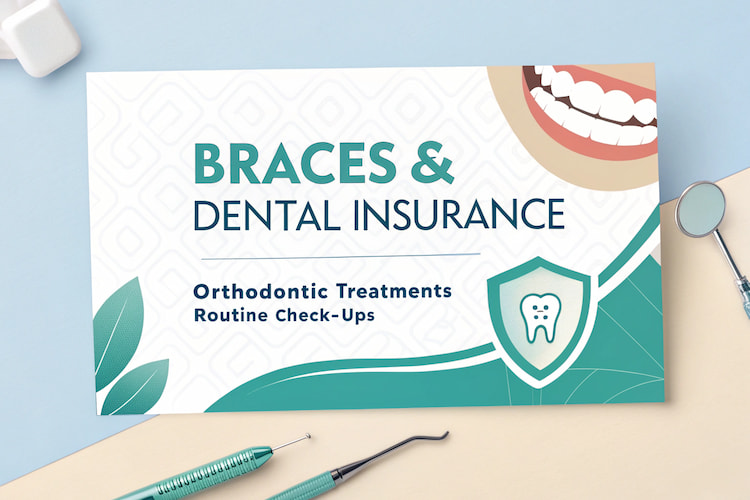 a photo of a card with the title of dental insurance for braces 